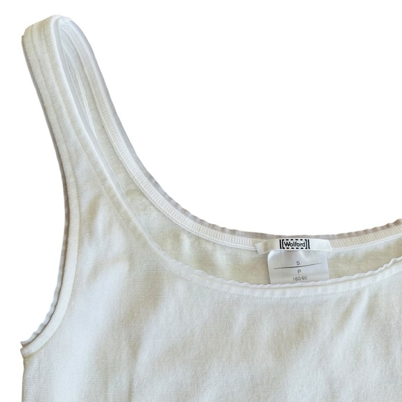 Wolford Jamaika Bodysuit Scoopneck White Size Small - Picture 3 of 8